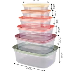 Online Vicks Light 6 Piece Storage Container Set, Multi Storage Containers