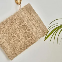 Discount Wheat 100% Turkish Cotton Washcloth, 16cmX22cm, Mocha Towels