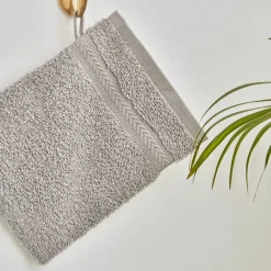 Best Wheat 100% Turkish Cotton Washcloth, 16cmX22cm, Light Grey Towels
