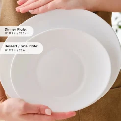 Online White Pure 24-Piece Glass Dinner Set for 6 People, White See All Dinner Sets|Glass Dinner Sets