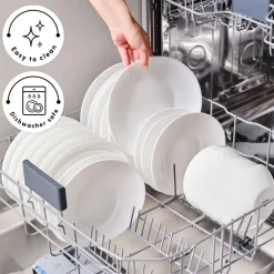 Online White Pure 24-Piece Glass Dinner Set for 6 People, White See All Dinner Sets|Glass Dinner Sets