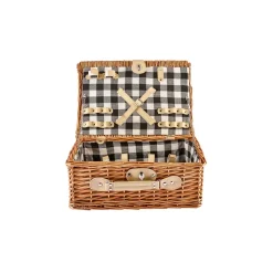 Discount Wicker Picnic Basket, 40cm, Brown Multi Storage Containers