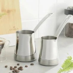 Win 2-Piece Induction Stainless Steel Coffee Pot Set, Steel Turkish Coffee Pots