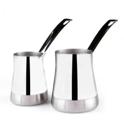 Win 2-Piece Induction Stainless Steel Coffee Pot Set, Steel Turkish Coffee Pots
