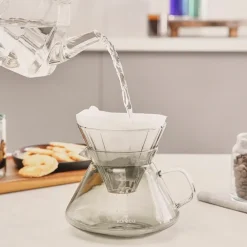 Online Winx Brewy Glass Pour Over Coffee Maker Set with Stand, 650ml, Grey Cafetieres