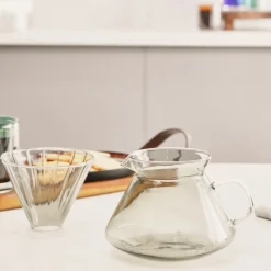 Online Winx Brewy Glass Pour Over Coffee Maker Set with Stand, 650ml, Grey Cafetieres