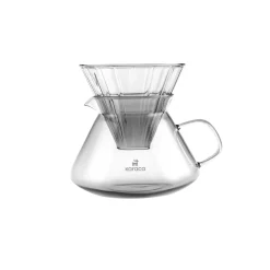 Online Winx Brewy Glass Pour Over Coffee Maker Set with Stand, 650ml, Grey Cafetieres