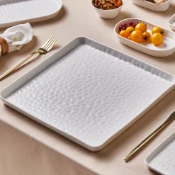 Hot x by Refika Bembeyaz Bone China Dinner Plate, 32cm, White Dinner Plates