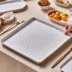 Hot x by Refika Bembeyaz Bone China Dinner Plate, 32cm, White Dinner Plates