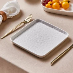 Hot x by Refika Bembeyaz Bone China Dessert/Side Plate, 18cm, White Side Plates