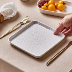 Hot x by Refika Bembeyaz Bone China Dessert/Side Plate, 18cm, White Side Plates