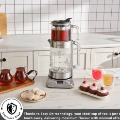 Sale x by Refika XL Glass Tea Maker and Kettle, 2200W, 2,8L, Tea Machines