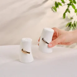 Discount X Müge Anlı Bone China Salt and Pepper Shaker, White Salt And Pepper Shakers