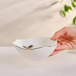 Hot X Müge Anlı Bone China Bowl, White Bowls