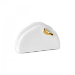 Hot X Müge Anlı Bone China Napkin Holder, White Napkin Rings