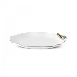 Clearance X Müge Anlı Bone China Serving Platter, 20cm, White Serving Platters