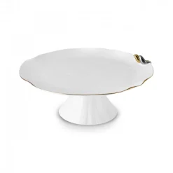 Best X Müge Anlı Bone China Cake Stand, White Serving Platters