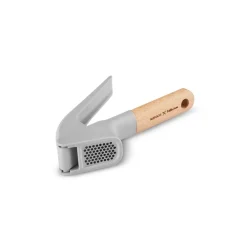 Hot x Refika Garlic Crusher with Wooden Handled, Gray Kitchen Gadgets