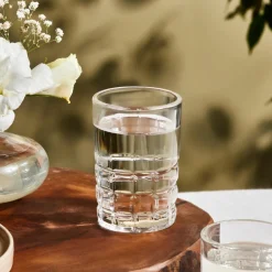 New Yaren 6-Piece Glass Small Water Glass Set for 6 People, 115ml, Transparent Coffee Glasses