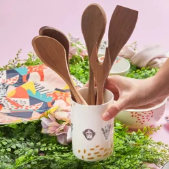 New Zazu Porcelain Utensil Holder, 17cm, Multi Kitchen Utensils