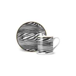 Online Zebra In Savanna 4-Piece Espresso Turkish Coffee Cup Set for 2 People Espresso & Turkish Coffee Cup Sets