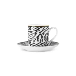 Online Zebra In Savanna 4-Piece Espresso Turkish Coffee Cup Set for 2 People Espresso & Turkish Coffee Cup Sets