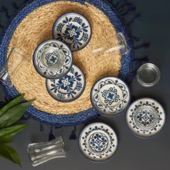 Online Zeher 12 Piece Stoneware Turkish Tea Set for 6 People, 160ml, Multi Turkish Tea Sets