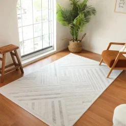 Best Kasmir Rugs 7/24 Elegante Lumina Rug, 160cmx230cm, Grey Modern Rugs