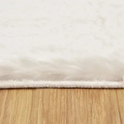Discount Kasmir Rugs 7/24 Premium Faux Fur Rug, 80cmx150cm, White Faux Fur Rugs