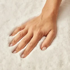 Discount Kasmir Rugs 7/24 Premium Faux Fur Rug, 70cmx100cm, White Faux Fur Rugs