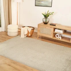 Best Kasmir Rugs 7/24 Puffy Nina Rug, 160cmx230cm, Light Grey Modern Rugs