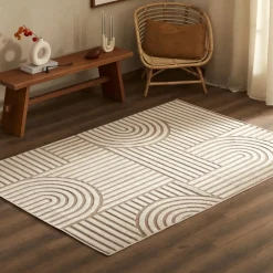 Best Kasmir Rugs 7/24 Scandinavian Thor Rug, 120cmx180cm, Beige Multi Scandinavian Rugs