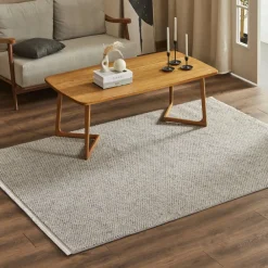 Clearance Kasmir Rugs 7/24 Scandinavian Premium Linda V2 Rug, 80cmx150cm, Grey White Scandinavian Rugs