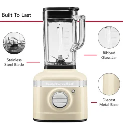 Best KitchenAid Artisan Blender, 1.4L Bottle, 1200W, Almond Cream Blenders