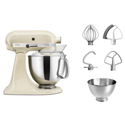 New KitchenAid Artisan Tilt-Head Stand Mixer, 4.8L, 300W, Almond Cream Stand Mixers