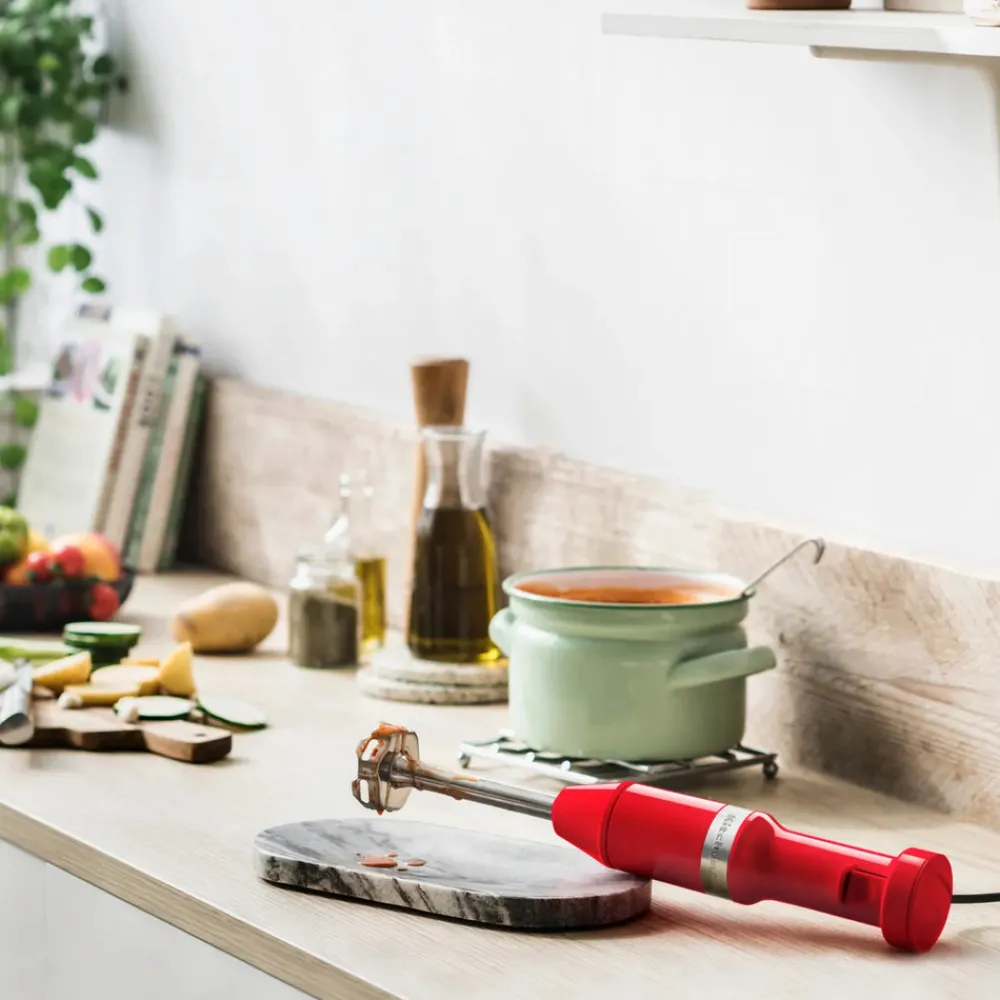 KitchenAid Hand Blender with Accessories, 1L Bottle, 180W, Empire Red Blenders