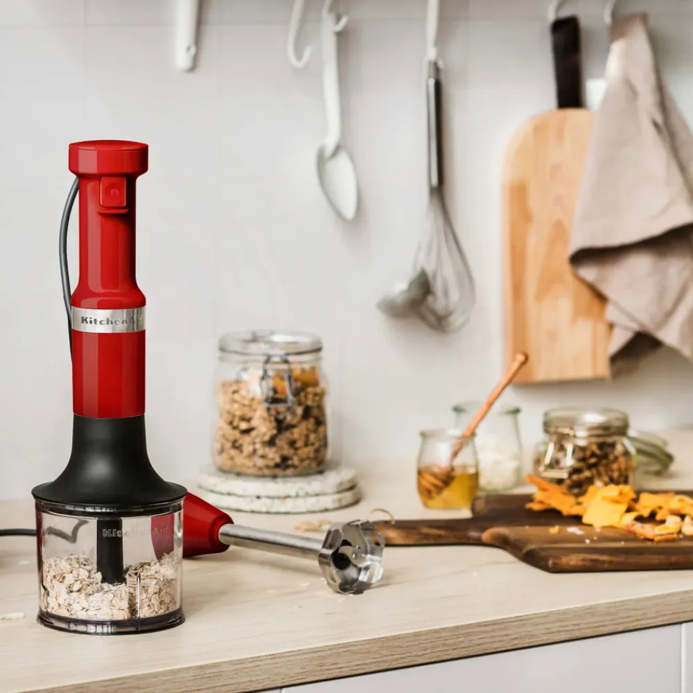 KitchenAid Hand Blender with Accessories, 1L Bottle, 180W, Empire Red Blenders