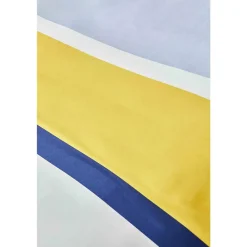 Clearance Nautica Home Bold 100% Cotton Duvet Cover Set, Super King, 260cmx220cm, Yellow Multi Duvet Cover Sets