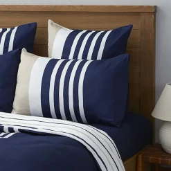 Outlet Nautica Home Aport 100% Cotton Duvet Cover Set, Single, 140cmx200cm, Navy Blue Multi Duvet Cover Sets