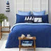 Outlet Nautica Home Creek 100% Cotton Duvet Cover Set, King, 230cmx220cm, Blue Navy Blue Duvet Cover Sets
