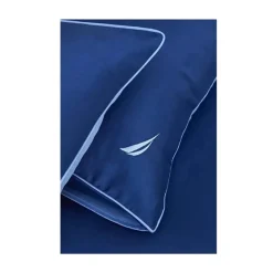 Outlet Nautica Home Creek 100% Cotton Duvet Cover Set, King, 230cmx220cm, Blue Navy Blue Duvet Cover Sets