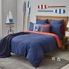 Nautica Home Creek 100% Cotton Duvet Cover Set, Double, 200cmx200cm, Navy Blue Red Duvet Cover Sets