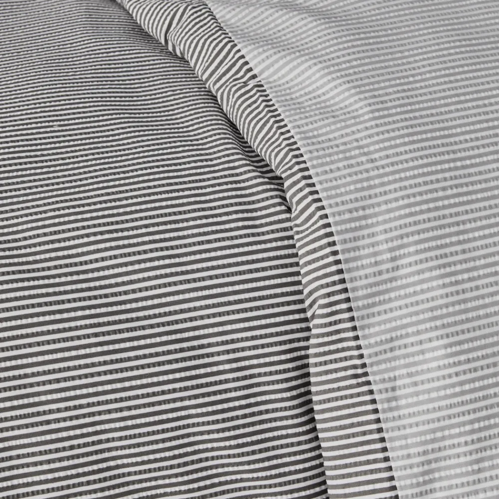 New Nautica Home Darya 100% Turkish Cotton Duvet Cover Set, Double, 200cmx200cm, Grey Duvet Cover Sets