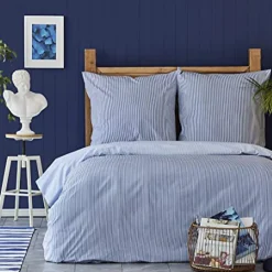 Hot Nautica Home Darya 100% Turkish Cotton Duvet Cover Set, Double, 200cmx200cm, Duvet Cover Sets