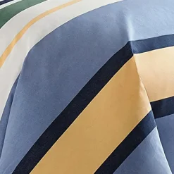 Clearance Nautica Home Dover 100% Turkish Cotton Duvet Cover Set, Single, 140cmx200cm, Blue Multi Duvet Cover Sets