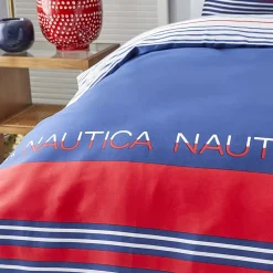 Nautica Home Drifting 100% Cotton Duvet Cover Set, Double, 200cmx200cm, Navy Blue Multi Duvet Cover Sets