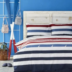 Nautica Home Finn 100% Turkish Cotton Duvet Cover Set, King, 230cmx220cm, Multi Duvet Cover Sets