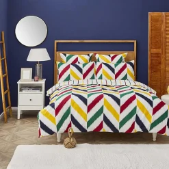 Hot Nautica Home Herring 100% Cotton Duvet Cover Set, Double, 200cmx200cm, White Multi Duvet Cover Sets