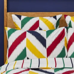 Hot Nautica Home Herring 100% Cotton Duvet Cover Set, Double, 200cmx200cm, White Multi Duvet Cover Sets