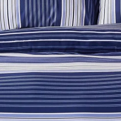 Best Nautica Home Moby 100% Turkish Cotton Duvet Cover Set, Single, 140cmx200cm, Navy Blue Multi Duvet Cover Sets